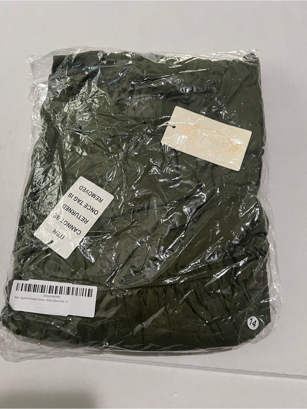 Joyfolie Braelyn Dress in Olive Size 14 - Picture 5 of 5